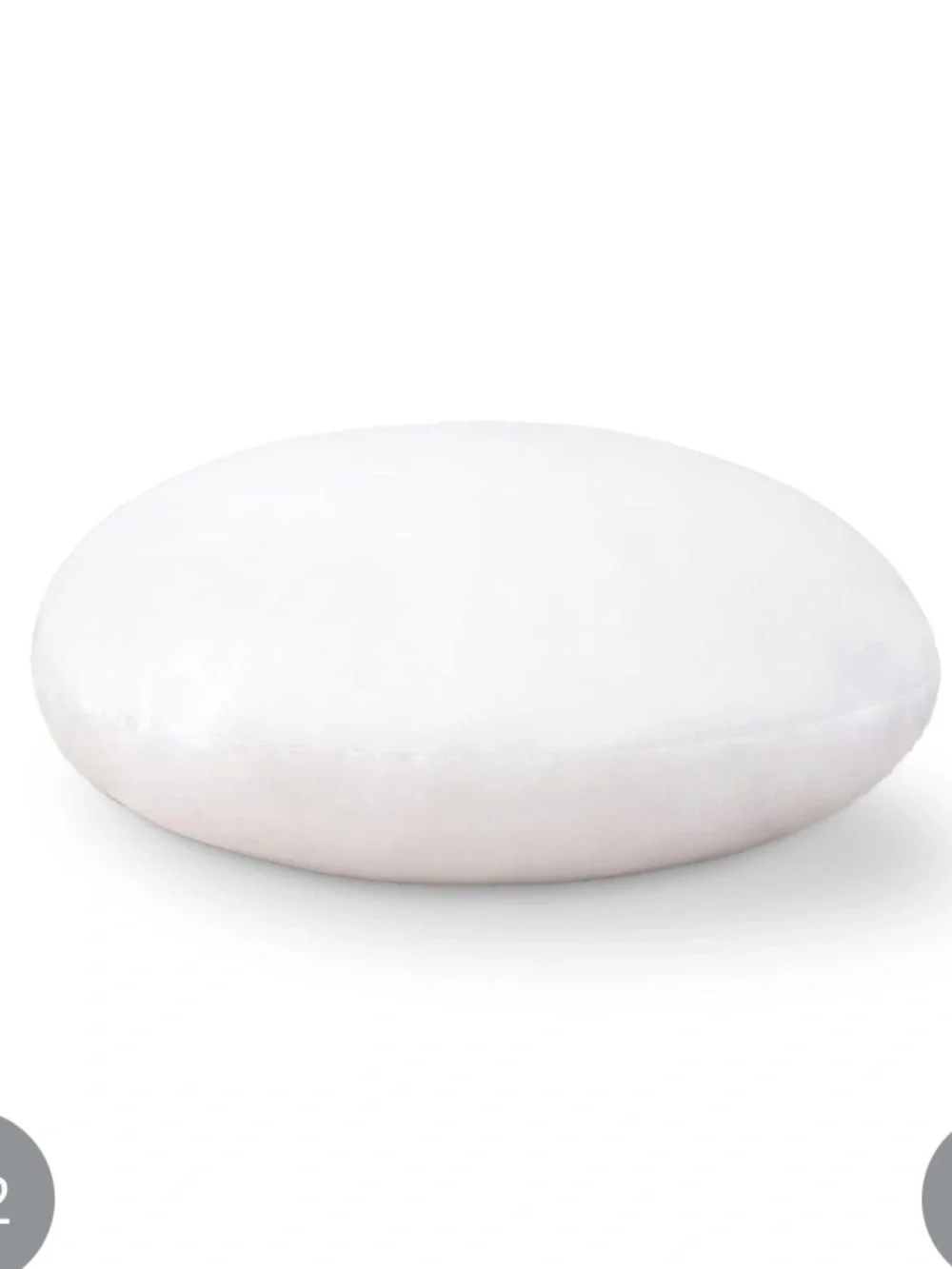 Pillow Insert 20” Round - WHITE